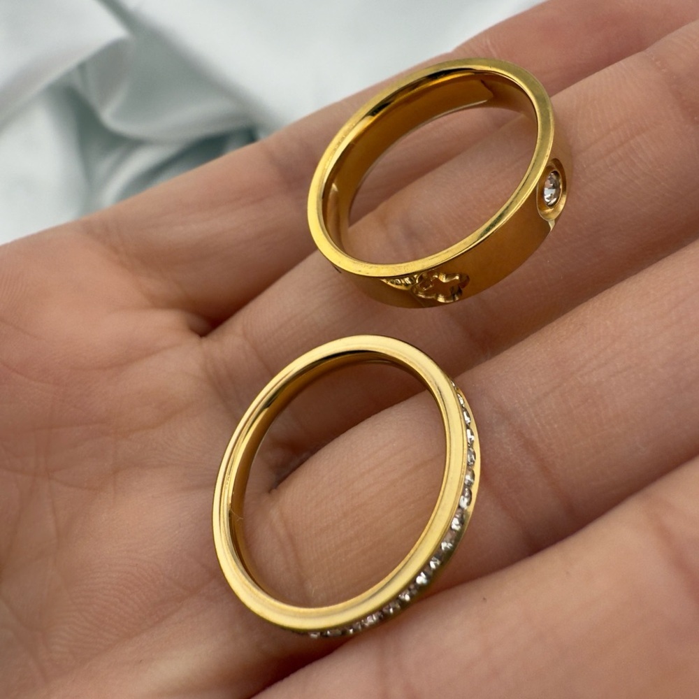 Luxury Anthropologie Gold and Silver Women's Ring Set - Picture 8 of 9